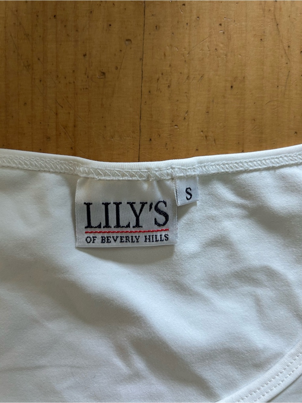 Y2K Lily's of Beverly Hills White Rhinestone Tennis Tee - Picture 3 of 5